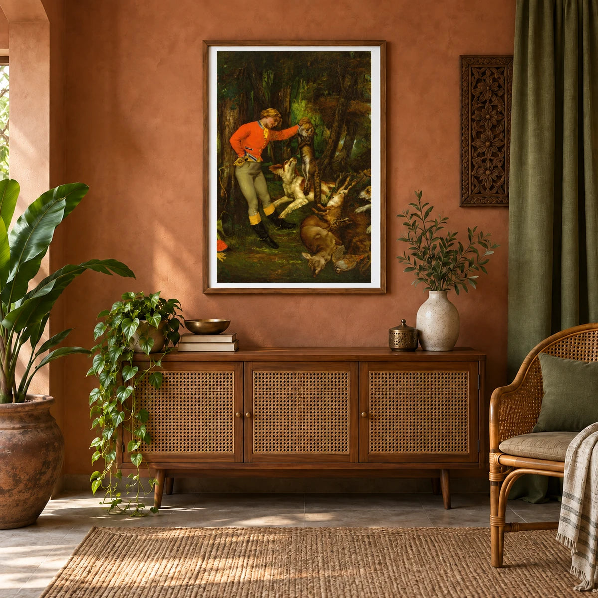 After The Hunt (ca. 1859) — Modern & Contemporary shown in a styled interior