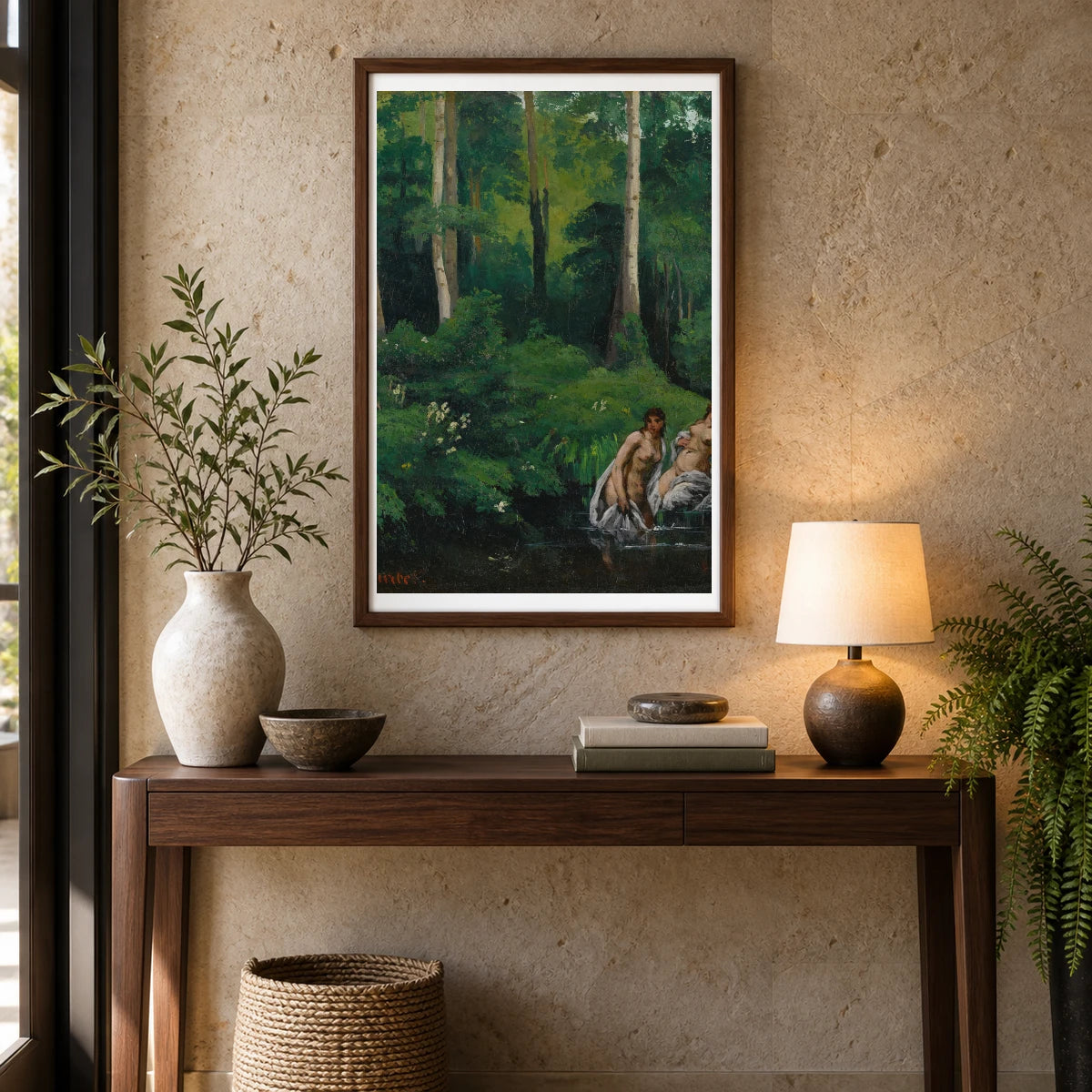 Baigneuses Dans La Forêt — Modern & Contemporary shown in a styled interior