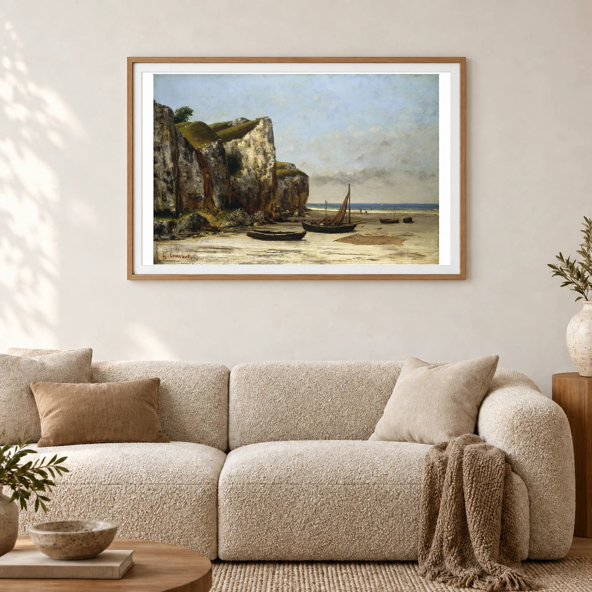 Beach In Normandy (c. 1872 1875) — Modern & Contemporary shown in a styled interior