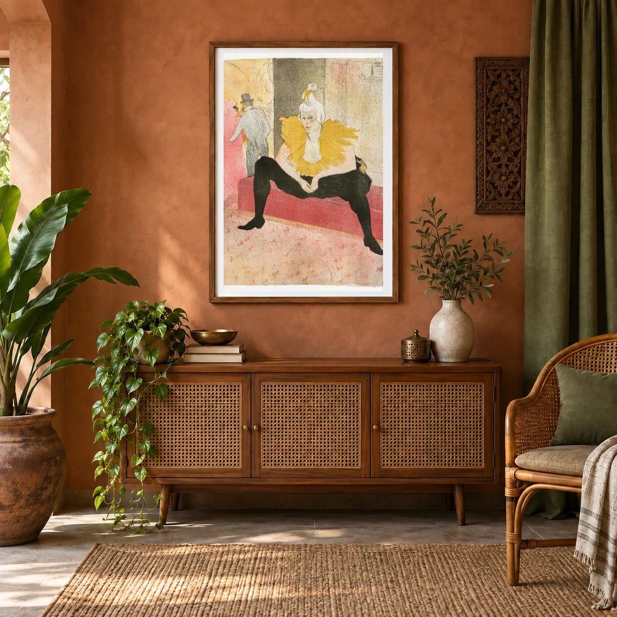 Elles, The Seated Clown, Mlle Cha U Ka O — Modern & Contemporary shown in a styled interior