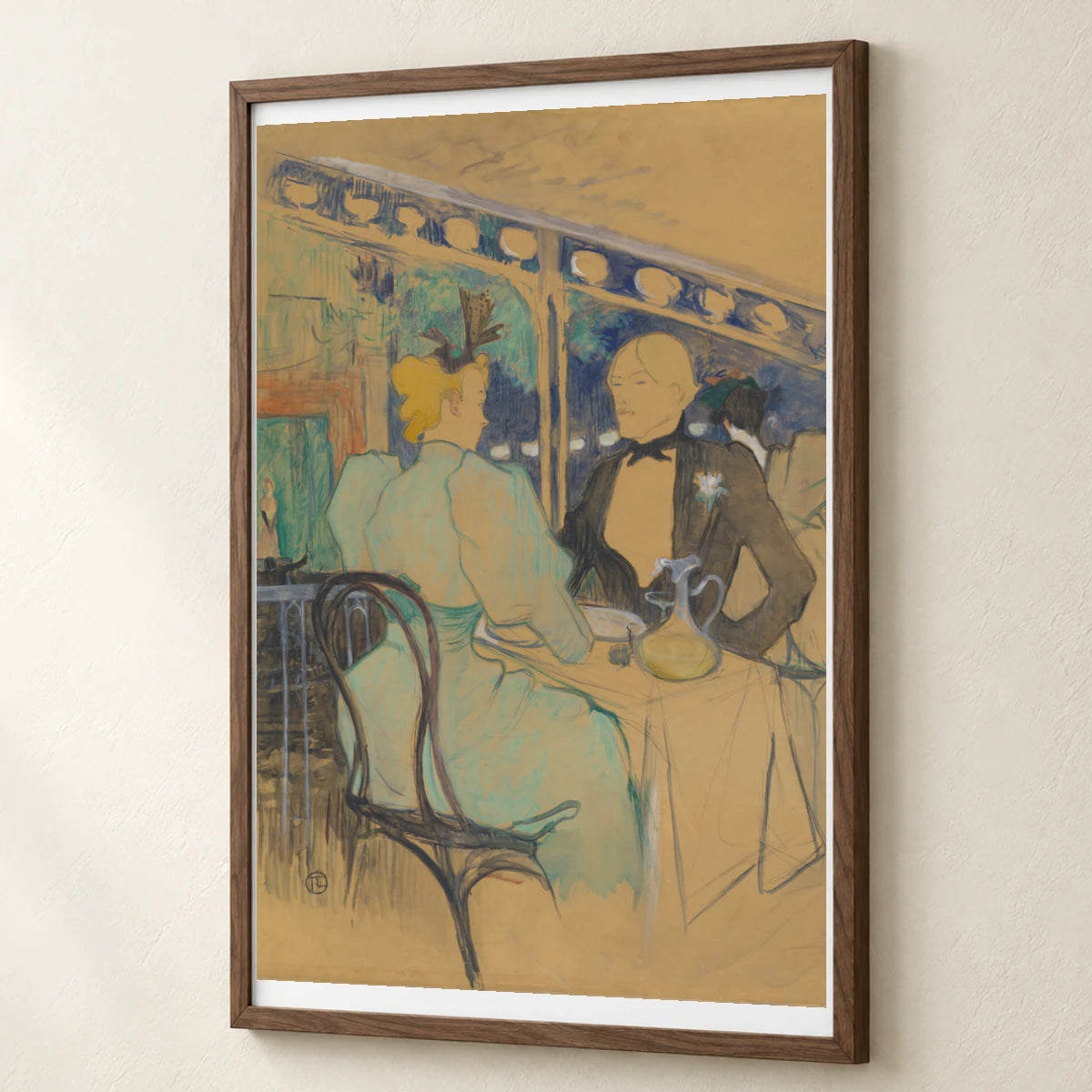 Fashionable People At Les Ambassadeurs (aux Ambassadeurs Gens Chic) — Modern & Contemporary modern & contemporary art print by SaamCrafts