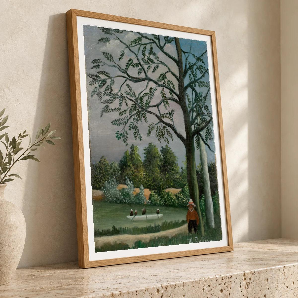 Paysage Avec Des Pêcheurs — Modern & Contemporary modern & contemporary art print by SaamCrafts