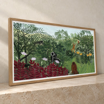 Tropical Forest With Monkeys (1910) — Modern & Contemporary modern & contemporary art print by SaamCrafts
