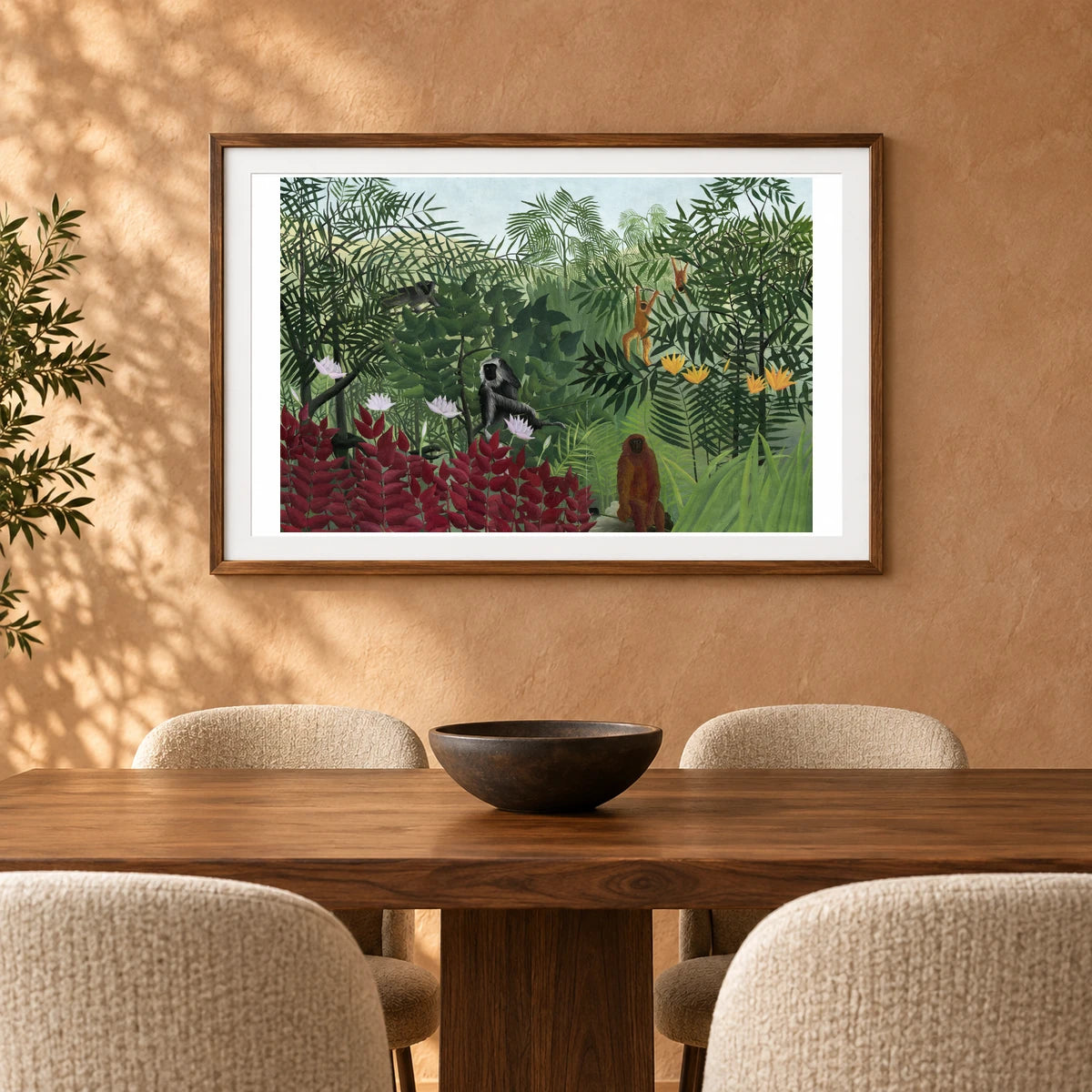 Tropical Forest With Monkeys (1910) — Modern & Contemporary shown in a styled interior