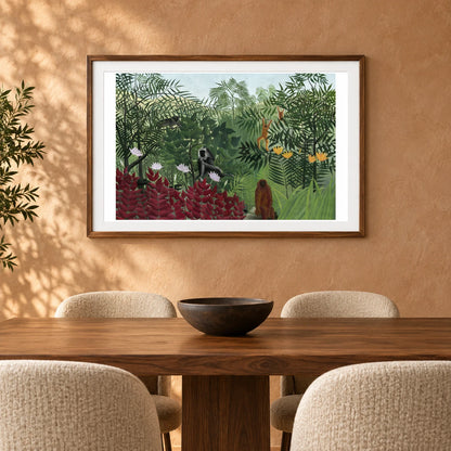 Tropical Forest With Monkeys (1910) — Modern & Contemporary shown in a styled interior