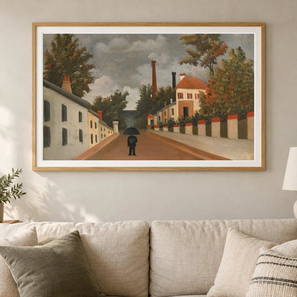 Vue Des Environs De Paris (circa 1900) — Modern & Contemporary shown in a styled interior