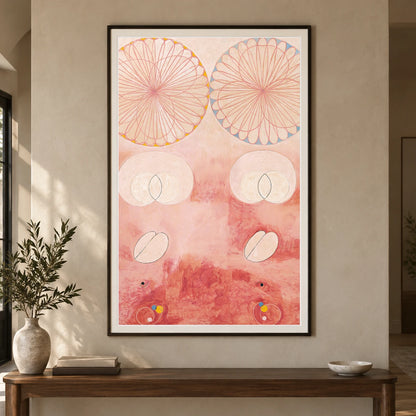 The Ten Largest, No. 9, Old Age (1907) — Hilma af Klint shown in a styled interior