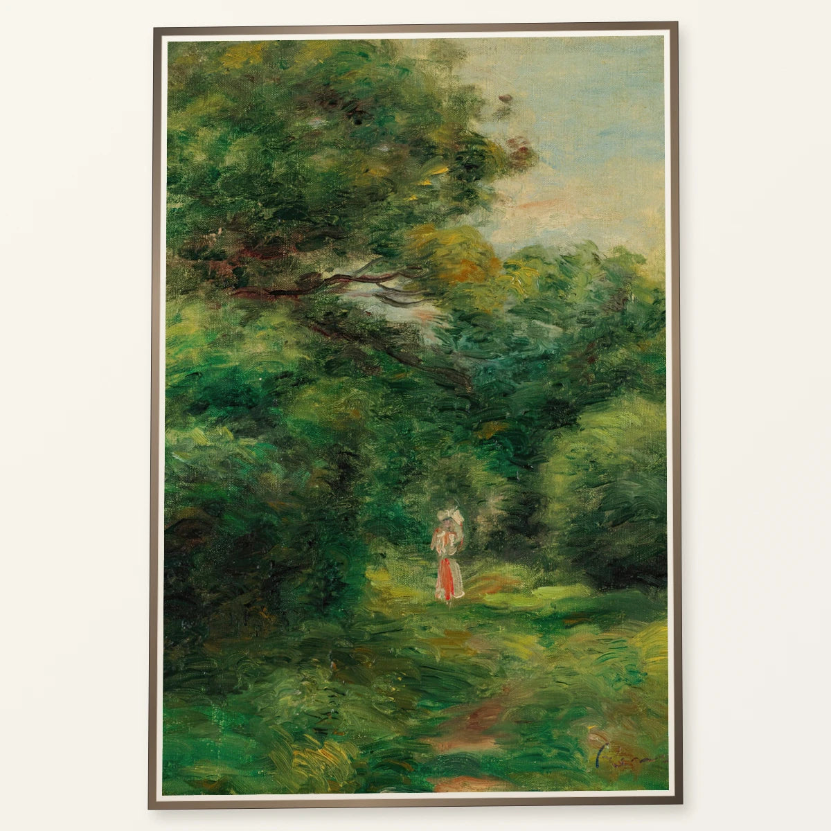 Allée Dans Un Bois, Femme Avec Enfant Dans Les Bras (1900) — Pierre-Auguste Renoir pierre-auguste renoir print by SaamCrafts