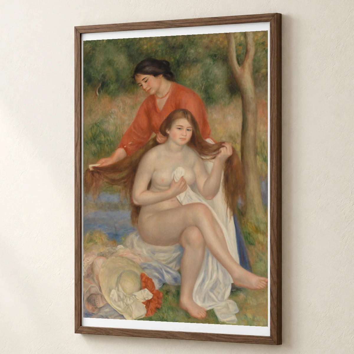 Bather And Maid (la Toilette De La Baigneuse) (1900–1901) — Pierre-Auguste Renoir pierre-auguste renoir print by SaamCrafts