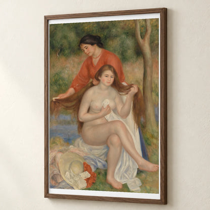 Bather And Maid (la Toilette De La Baigneuse) (1900–1901) — Pierre-Auguste Renoir pierre-auguste renoir print by SaamCrafts