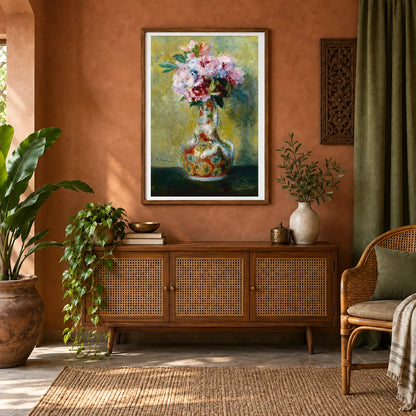 Bouquet In A Vase — Pierre-Auguste Renoir shown in a styled interior