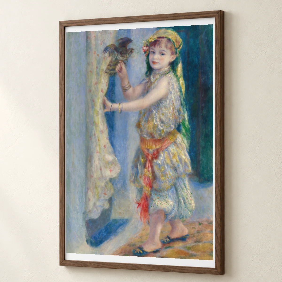 Child With A Bird (mademoiselle Fleury In Algerian Costume) — Pierre-Auguste Renoir pierre-auguste renoir print by SaamCrafts