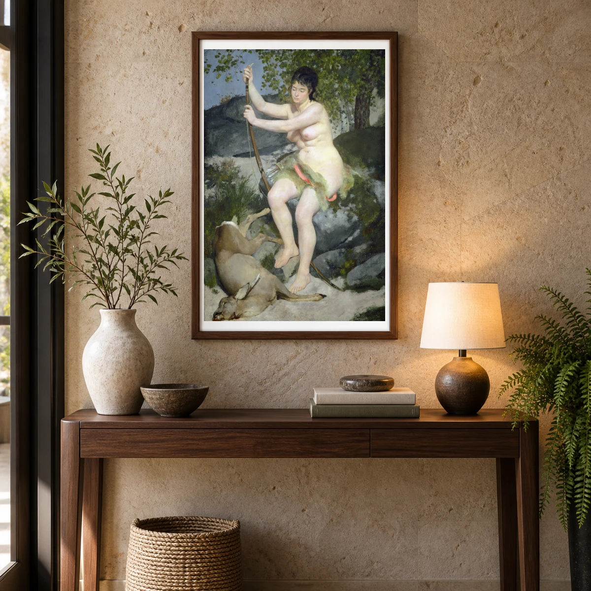 Diana — Pierre-Auguste Renoir shown in a styled interior