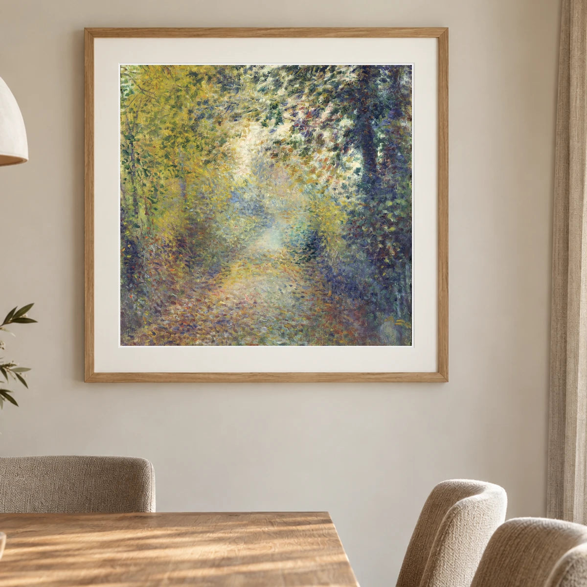 In The Woods — Pierre-Auguste Renoir shown in a styled interior