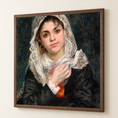 Lise In A White Shawl (c. 1872) — Pierre-Auguste Renoir pierre-auguste renoir print by SaamCrafts