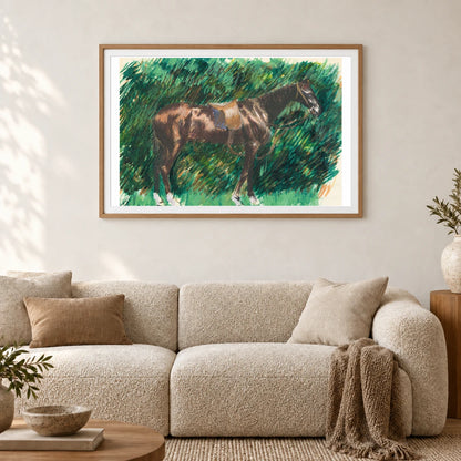 Un Cheval — Pierre-Auguste Renoir shown in a styled interior