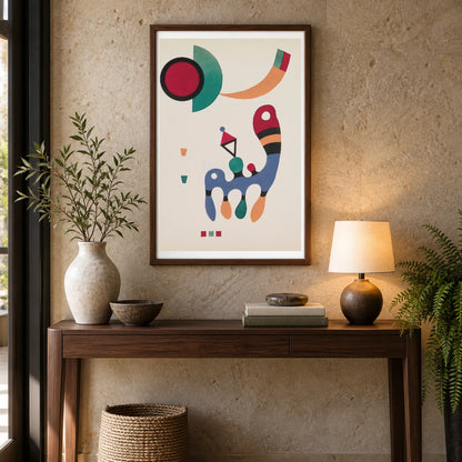 Wassily Kandinsky 11 Tableux Et 7 Poèmes (1945) — Wassily Kandinsky shown in a styled interior