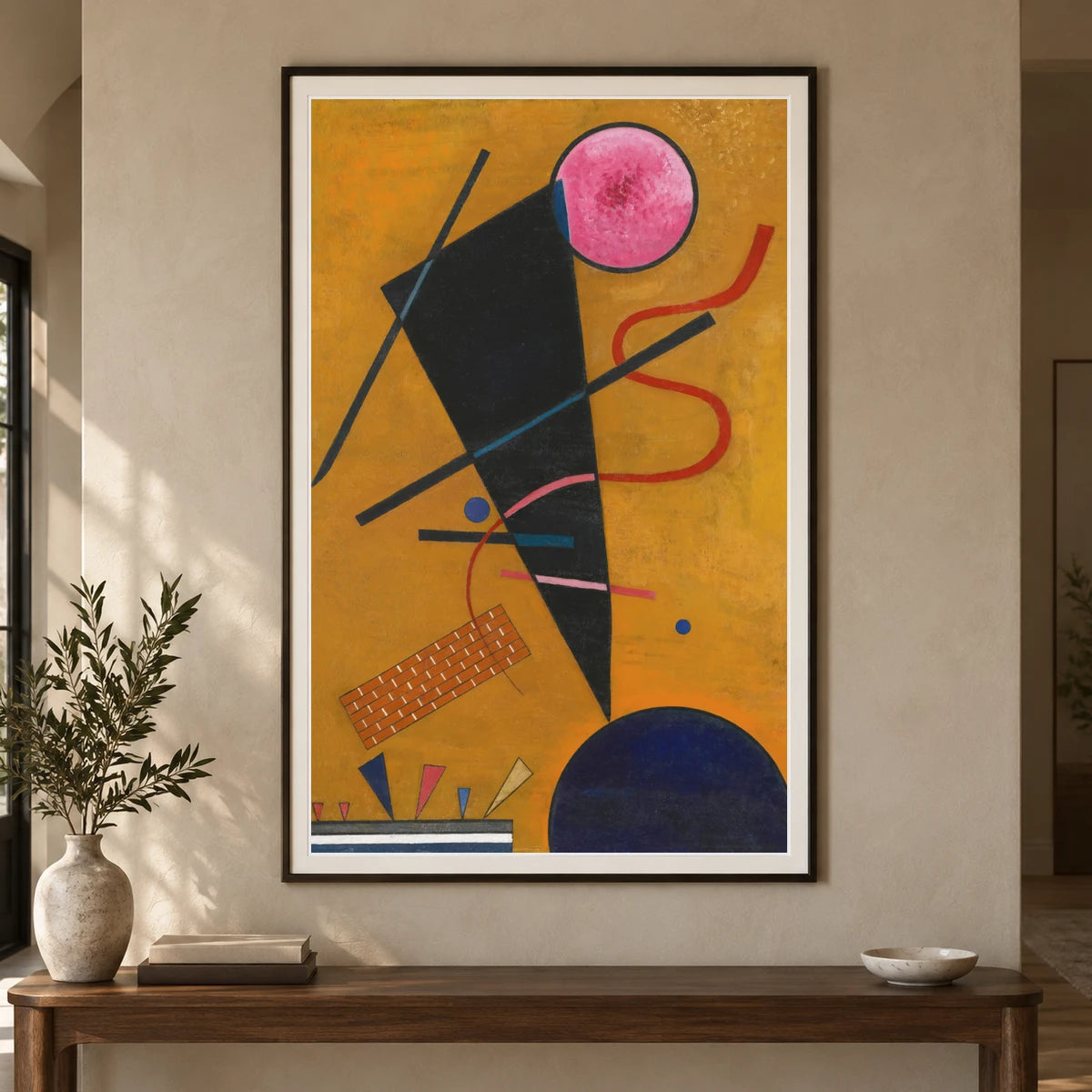 Wassily Kandinsky Berührung (contact) (1924) — Wassily Kandinsky shown in a styled interior