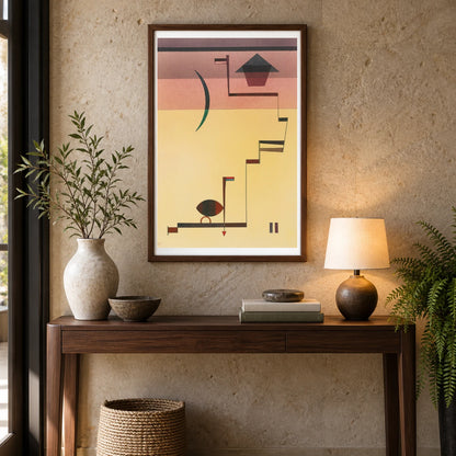 Wassily Kandinsky Eckig (angular) (1931) — Wassily Kandinsky shown in a styled interior