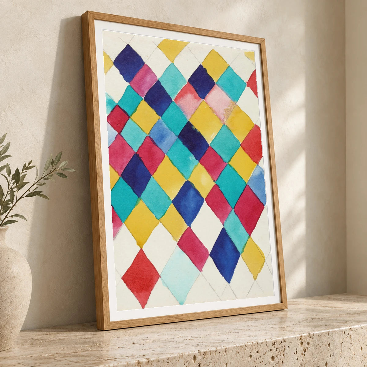 Wassily Kandinsky Farbstudie Mit Rauten (1913) — Wassily Kandinsky wassily kandinsky print by SaamCrafts