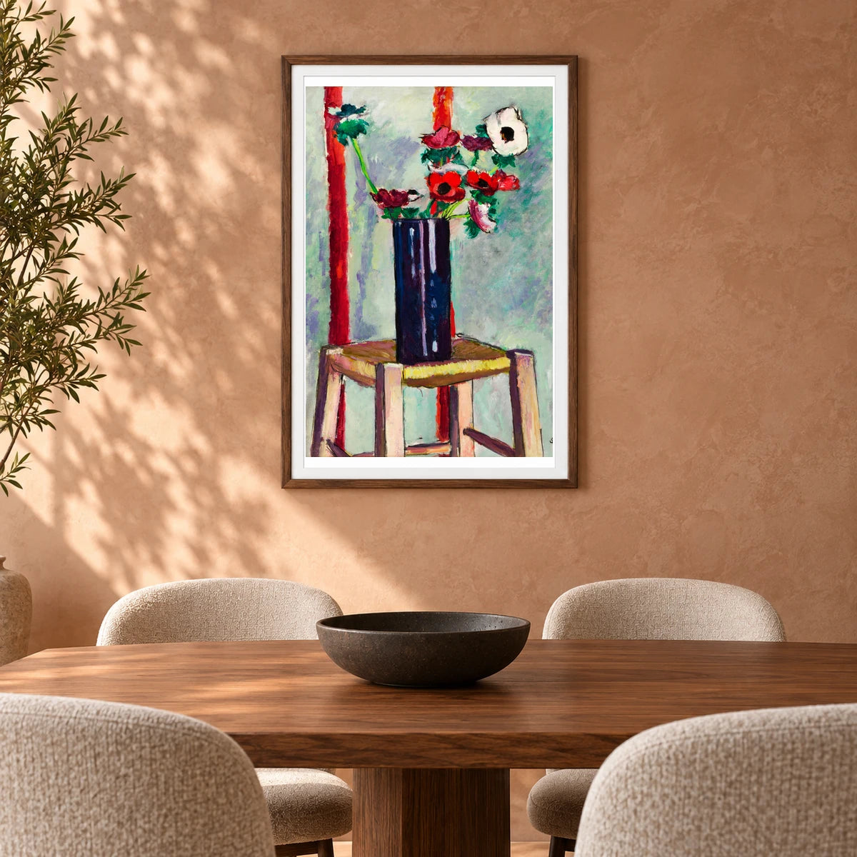 Anemones (ca.1910–1912) Henry Lyman Sayen — Abstract shown in a styled interior
