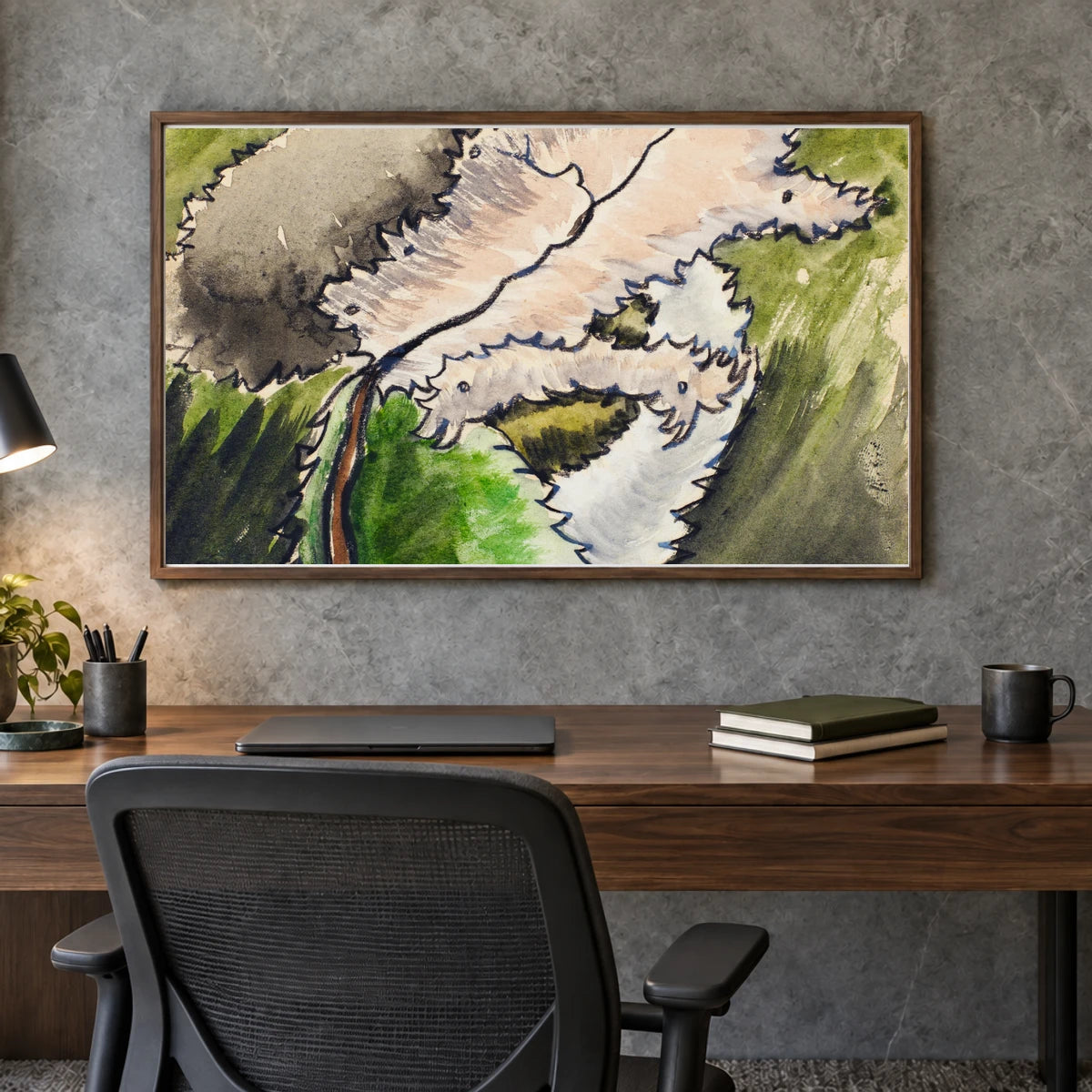 Arthur Dove S Dogwood (1931) — Abstract shown in a styled interior