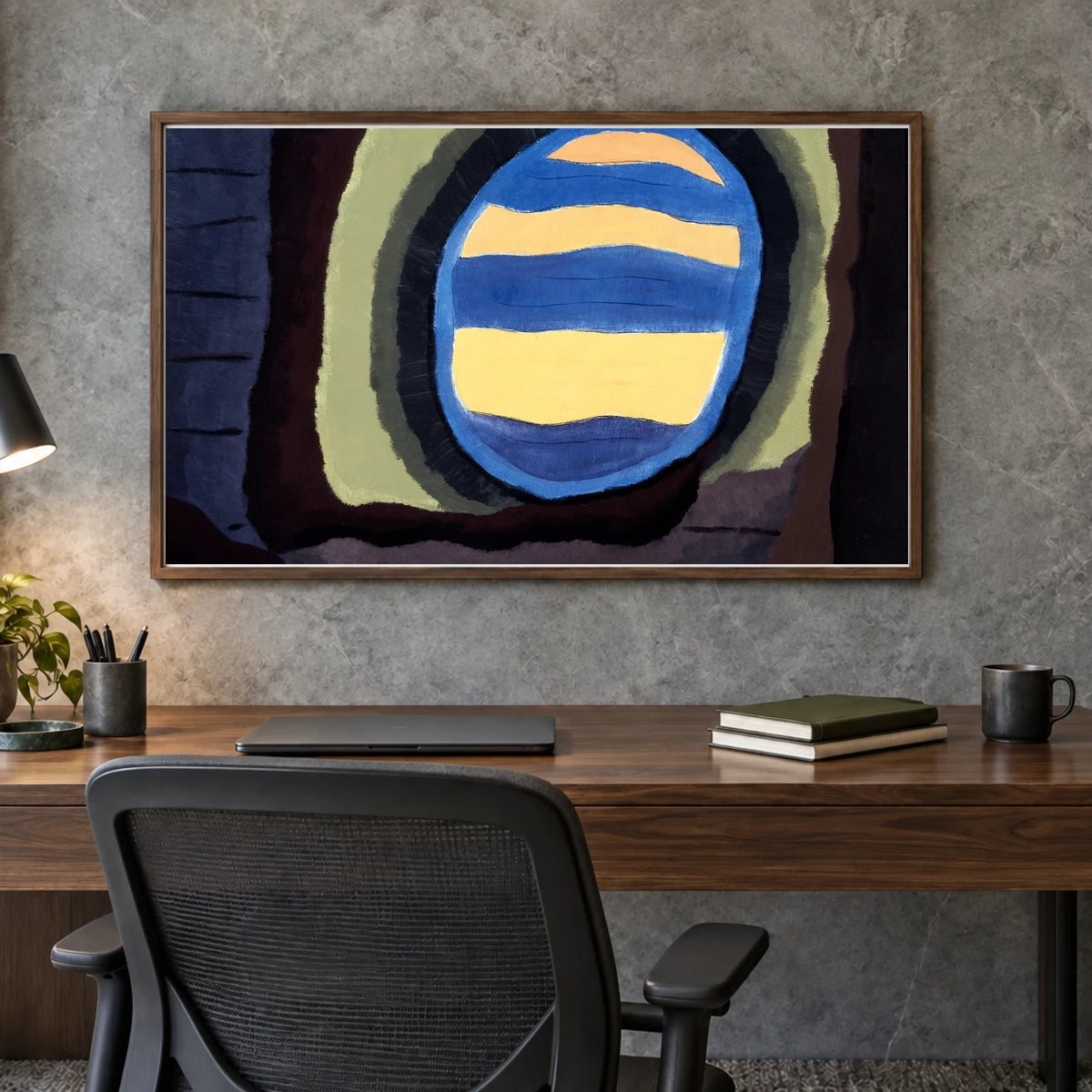 Arthur Dove S Out The Window (1939) — Abstract shown in a styled interior