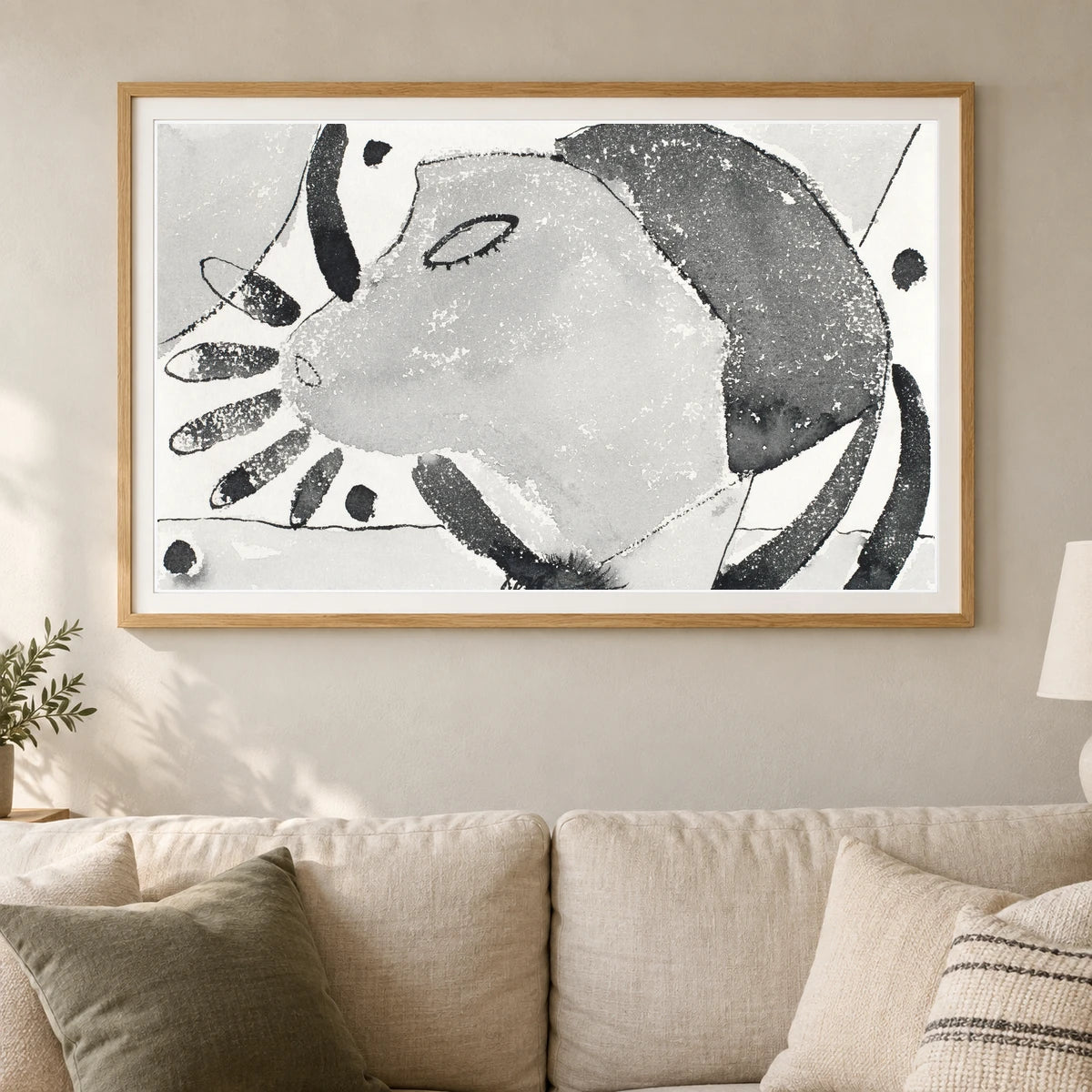 Arthur Dove S There Was A Cat Somewhere (1940) — Abstract shown in a styled interior