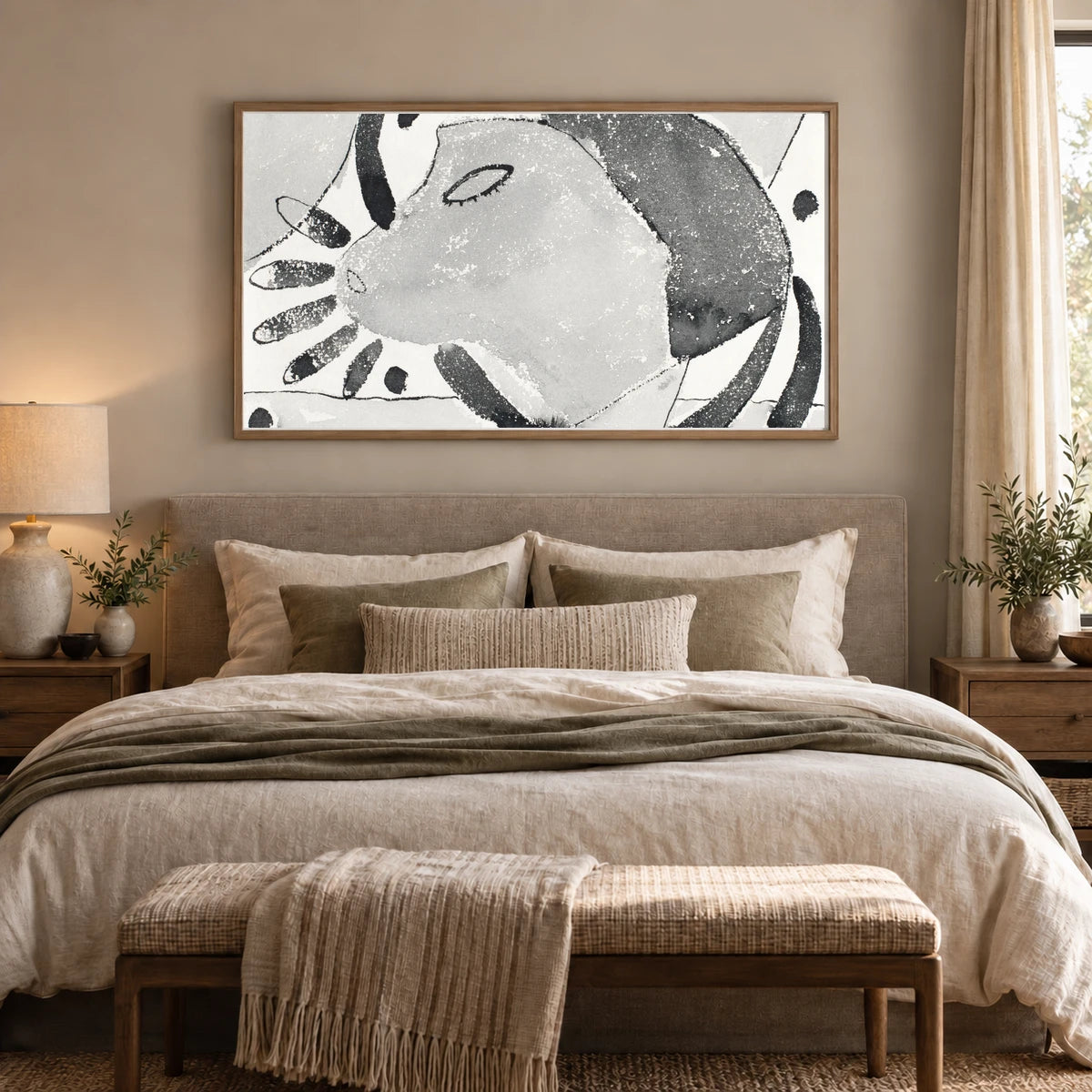 Arthur Dove S There Was A Cat Somewhere (1940) — Abstract shown in a styled interior