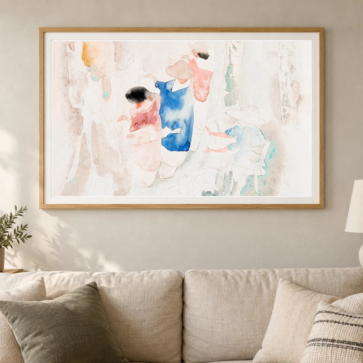 Artists Sketching (1916) Charles Demuth — Abstract shown in a styled interior