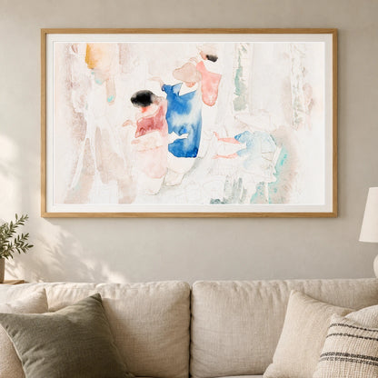 Artists Sketching (1916) Charles Demuth — Abstract shown in a styled interior