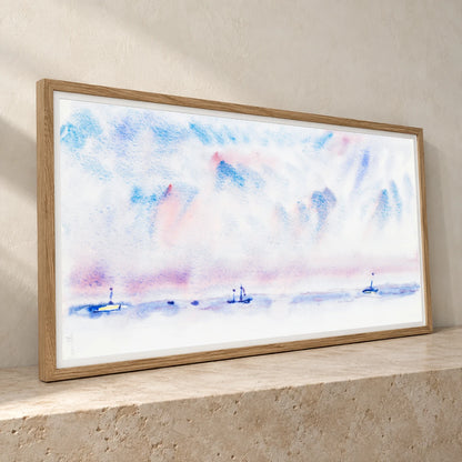 Bermuda Sky And Sea With Boats (ca. 1917) Charles Demuth — Abstract abstract print by SaamCrafts