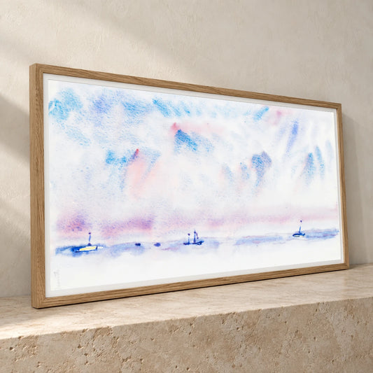 Bermuda Sky And Sea With Boats (ca. 1917) Charles Demuth — Abstract abstract print by SaamCrafts