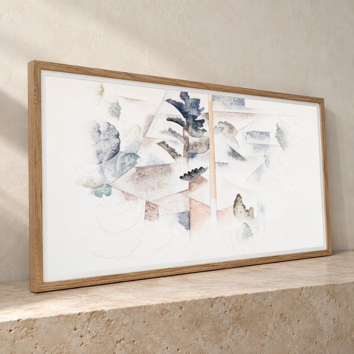 Bermuda Trees And Architecture (ca.1916–1917) Charles Demuth — Abstract abstract print by SaamCrafts