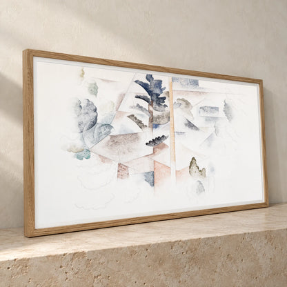 Bermuda Trees And Architecture (ca.1916–1917) Charles Demuth — Abstract abstract print by SaamCrafts