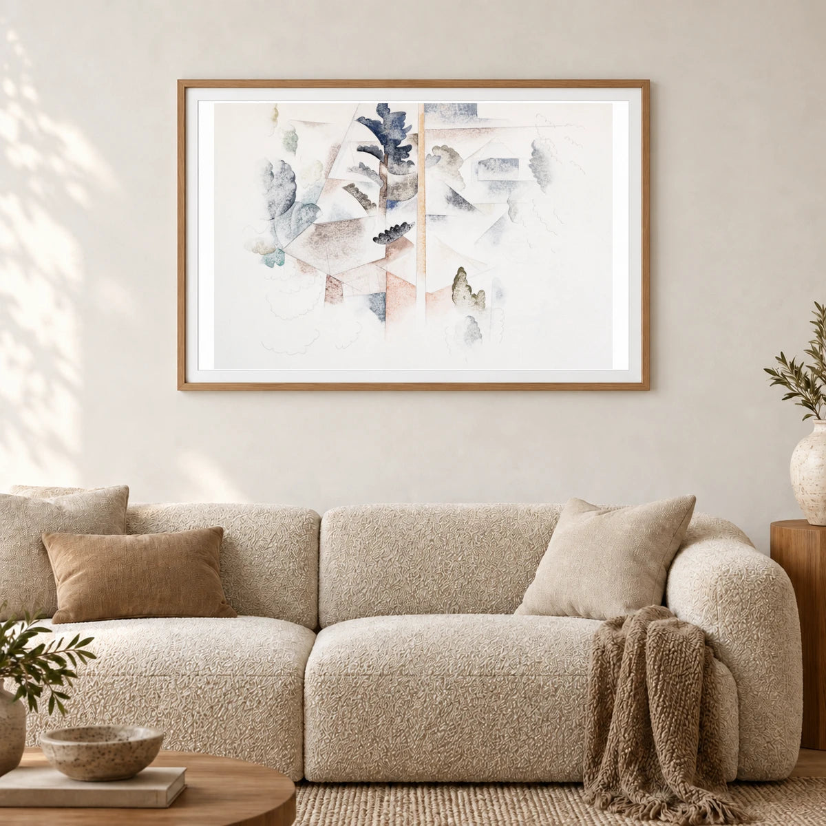 Bermuda Trees And Architecture (ca.1916–1917) Charles Demuth — Abstract shown in a styled interior