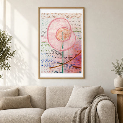 Blossoming (1934) Paul Klee — Abstract shown in a styled interior