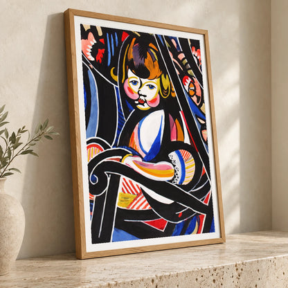 Child In Rocker (ca.1916) Henry Lyman Sayen — Abstract abstract print by SaamCrafts