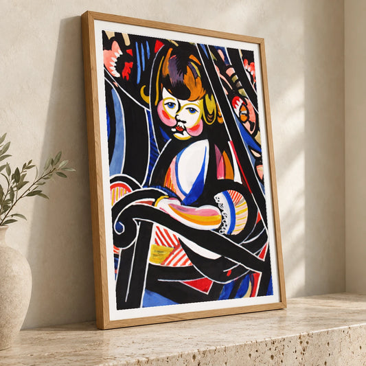Child In Rocker (ca.1916) Henry Lyman Sayen — Abstract abstract print by SaamCrafts