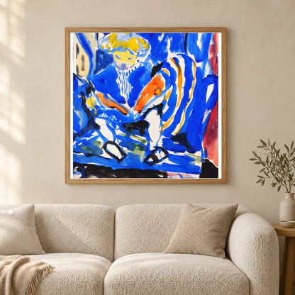 Child Reading (1915–1918) Henry Lyman Sayen — Abstract shown in a styled interior