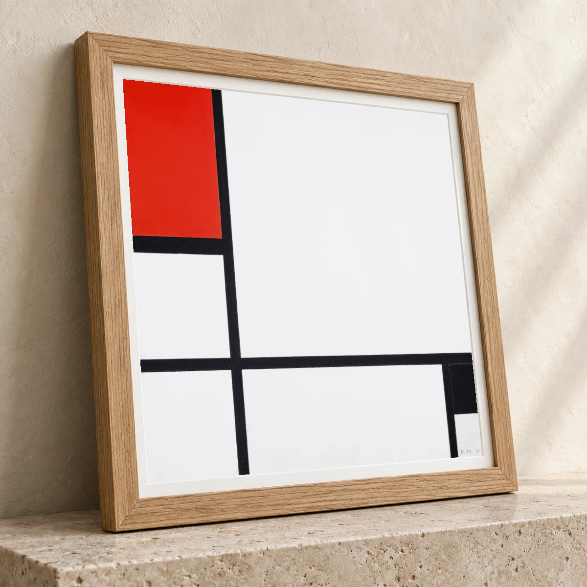 Composition No. I, With Red And Black (1929) Piet Mondrian — Abstract abstract print by SaamCrafts