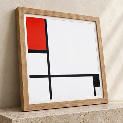 Composition No. I, With Red And Black (1929) Piet Mondrian — Abstract abstract print by SaamCrafts