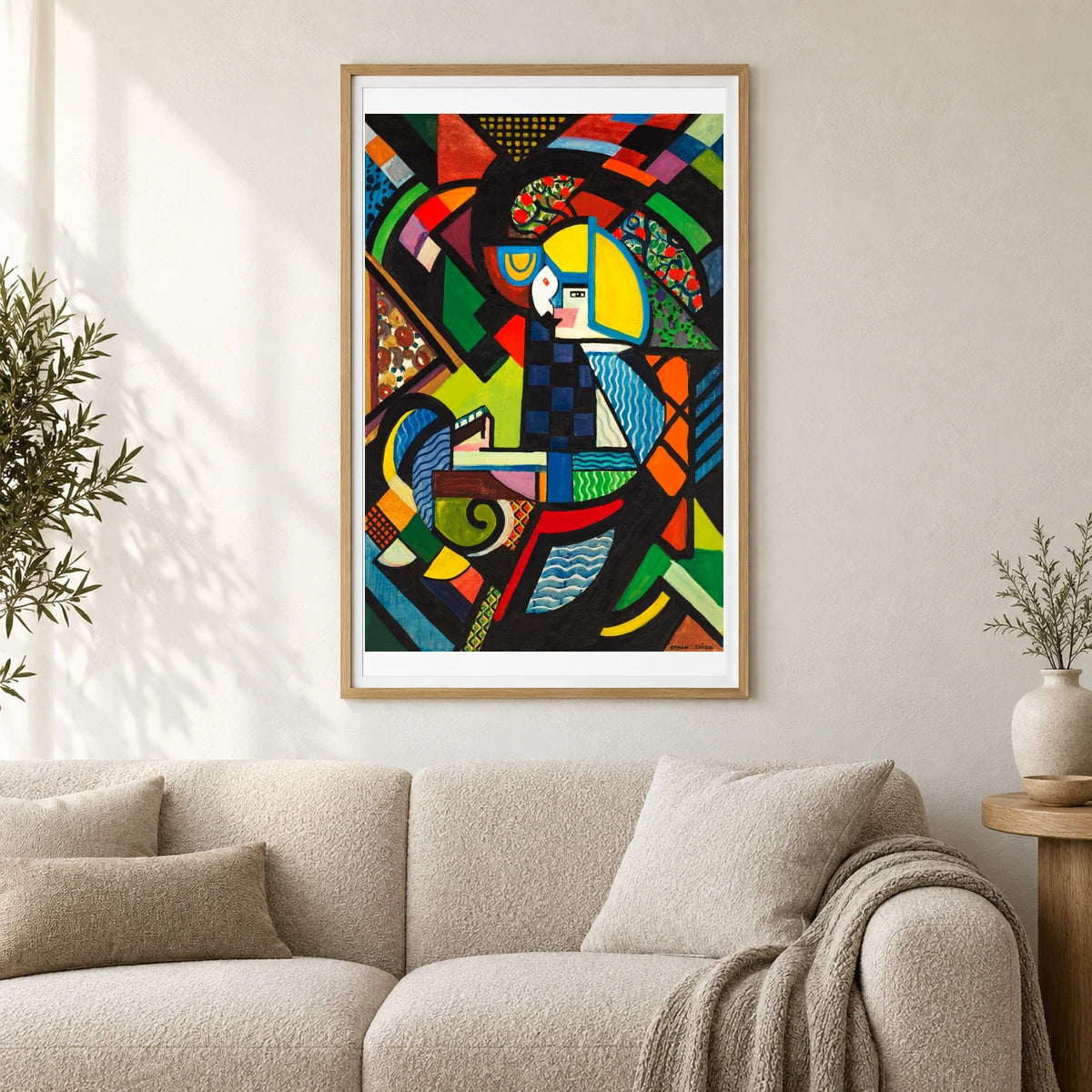 Daughter In A Rocker (1917–1918) Henry Lyman Sayen — Abstract shown in a styled interior
