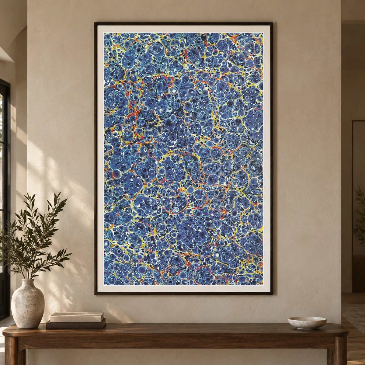 Decorative Paper From Page 28 Of A Poem On Industry — Abstract shown in a styled interior