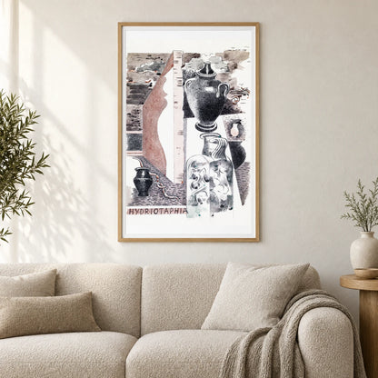 Design For Urne Buriall–water Hath Proved The Smartest Grave, (1932) By Paul Nash — Abstract shown in a styled interior