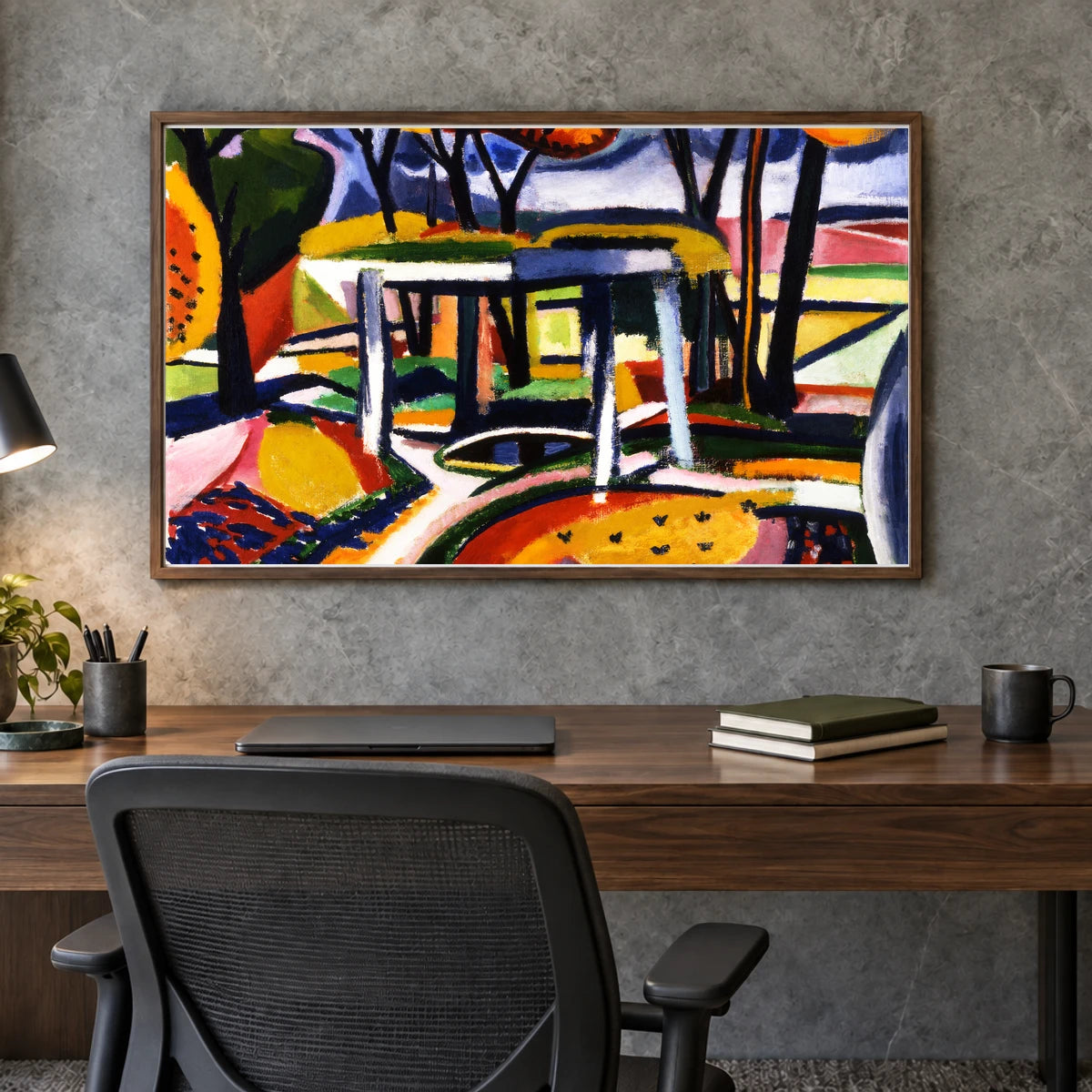 Décor Slav (ca.1915) Henry Lyman Sayen — Abstract shown in a styled interior