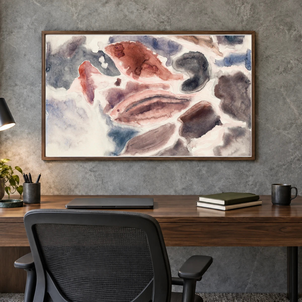 Fish Series, No. 2 (1917) Charles Demuth — Abstract shown in a styled interior