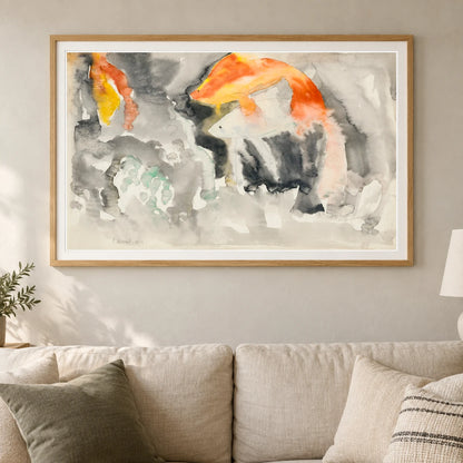 Fish Series, No. 5 (1917) Charles Demuth — Abstract shown in a styled interior
