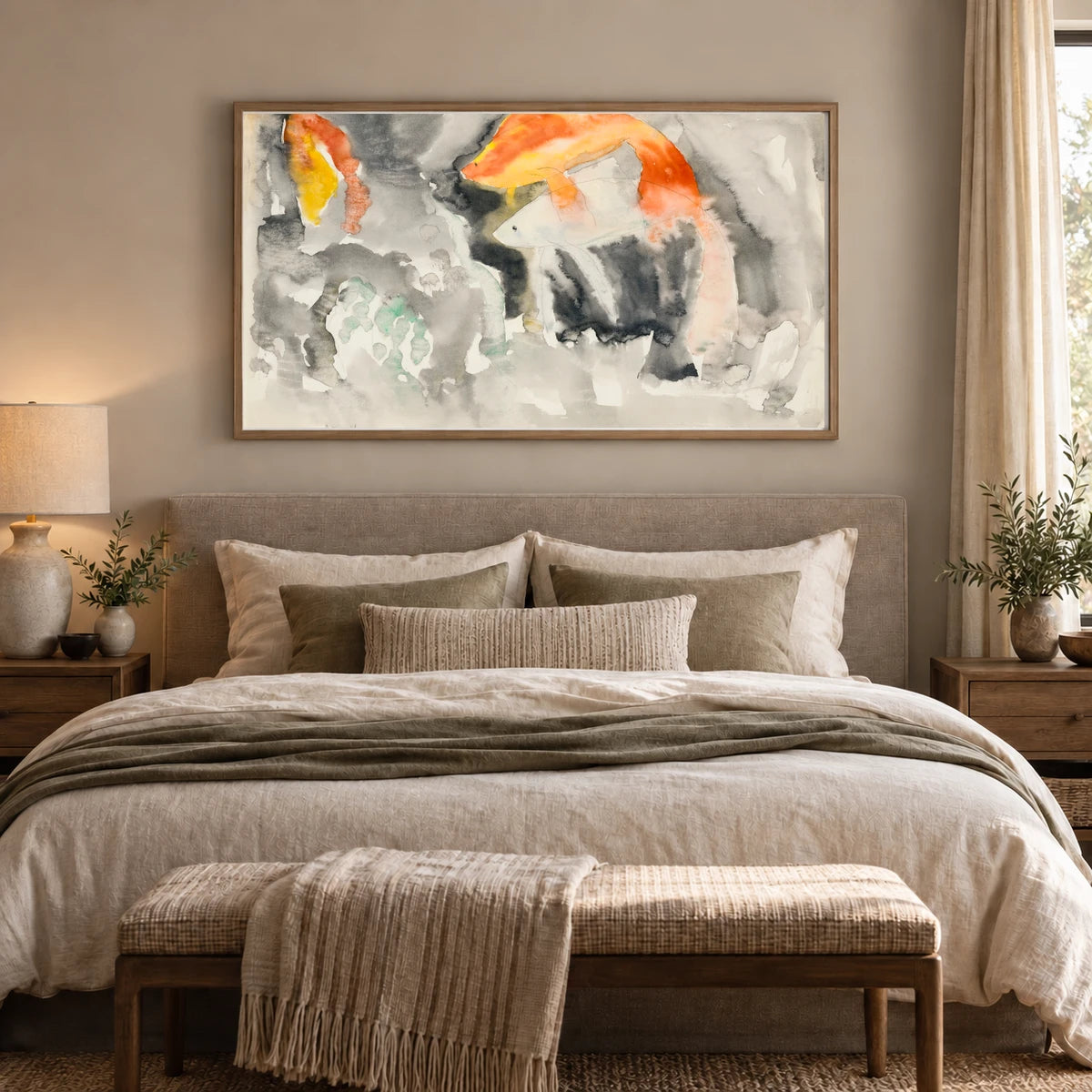 Fish Series, No. 5 (1917) Charles Demuth — Abstract shown in a styled interior