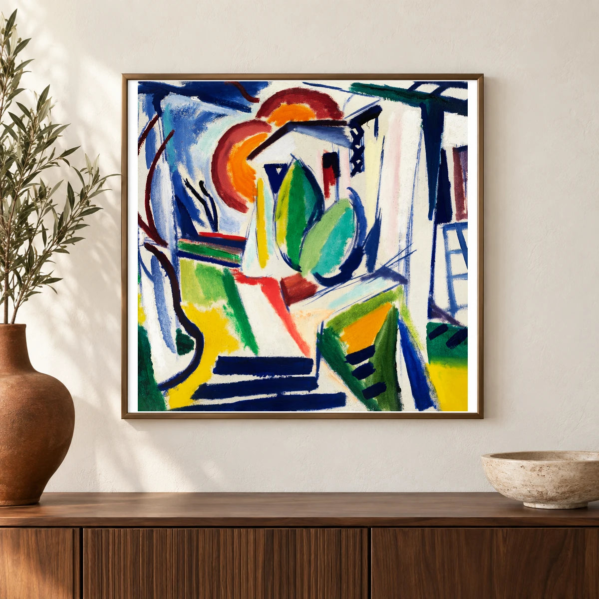Fugue (1915) Henry Lyman Sayen — Abstract shown in a styled interior